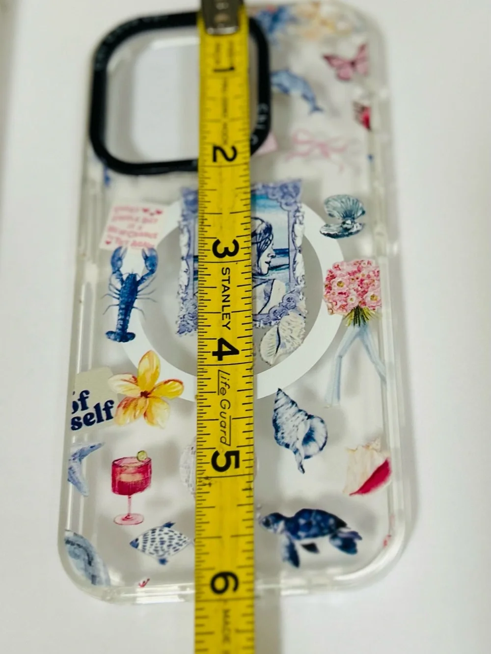 ChiCase IPhone 15 Pro Coastal Travel Theme Cellphone Case Clear